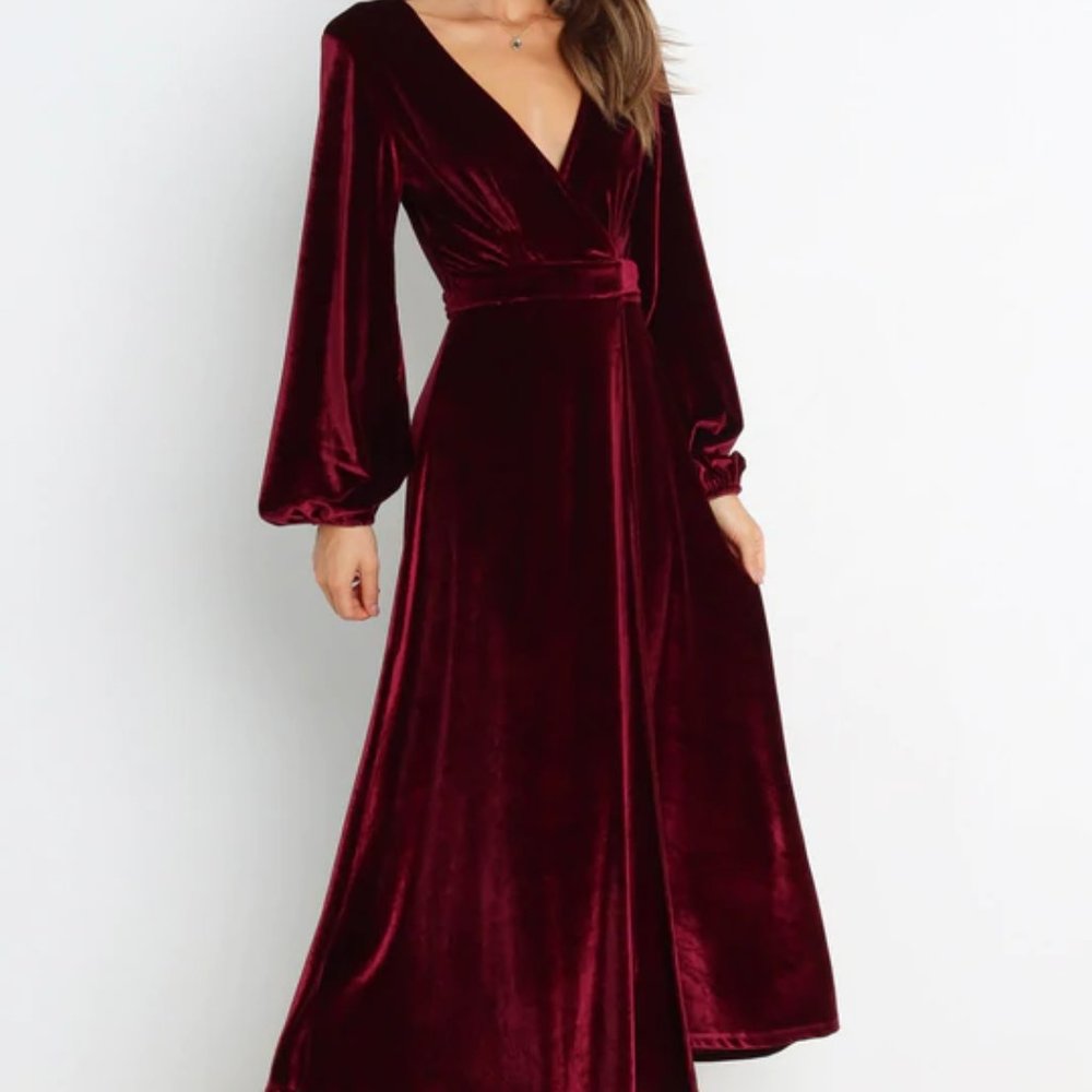 PETAL & PUP MARION DRESS IN DARK PURPLE